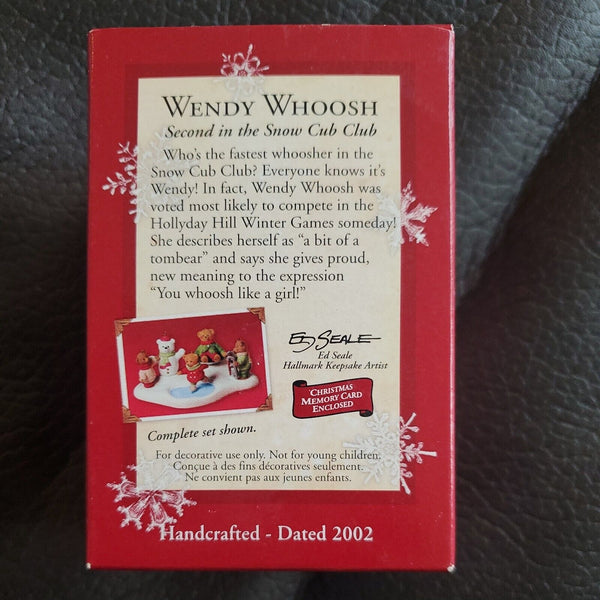 Hallmark Keepsake Ornament -Wendy Whoosh- 2nd in Snow Cub Club Collection-2002