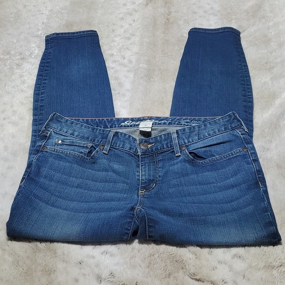 Eddie Bauer Slightly Curvy Skinny Ankle Blue Jeans Size 8