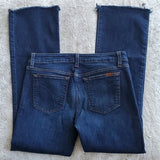 Joe's Jeans Darker Wash Curvy Raw Hem Bootcut Blue Jeans Size 30