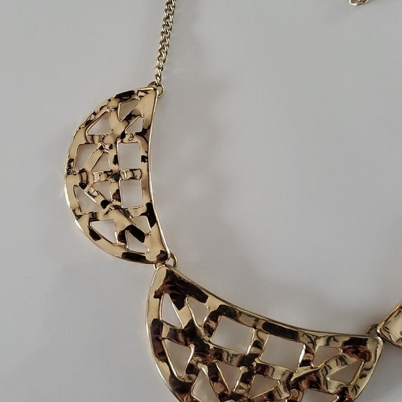 Boutique Gold Tone Geometric Accent Multi Length Necklace