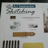 Royal Art Instructor Sketching Full Set w Instructional Book New