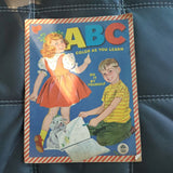 1959 ABC Color As You Learn Coloring Book Merrill Company 1585 Ages 4 to 8