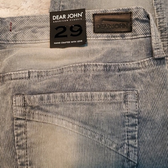 NWT Dear John Joyrich Comfort Skinny Gray Corduroy