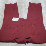 Christopher & Banks Maroon w Black Flecks High Rise Relaxed Fit Trouser Pants