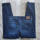 American Eagle Super Stretch Lower Rise Skinny Blue Jeans Size 2