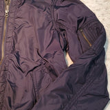 J.Crew Navy and Grey Bonded Nylon Bomber Jacket Size S