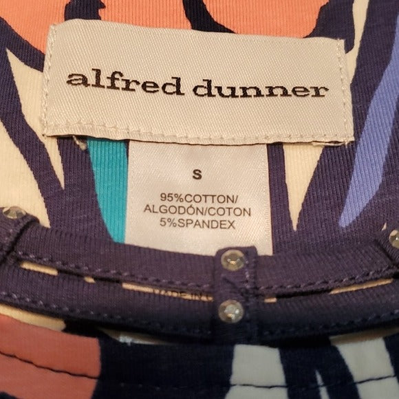 NWT Alfred Dunner Out of the Blue Stained Glass Tee Size S