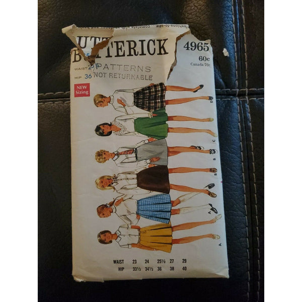 BUTTERICK 4695 UNCUT FF Vintage Knee Length Skirts