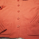 Talbots Heavier Weight Light Orange Cardigan Size M