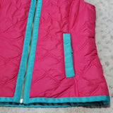 Vineyard Vines Pink Blue Quilted Down Puffer Vest Size XS