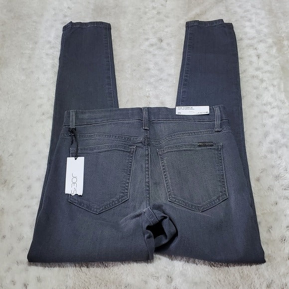 NWT Joe's Jeans Dark Grey The Charlie High Rise Skinny Ankle Size 25