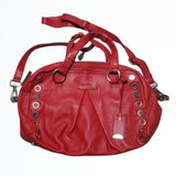 Calvin Klein Red Leather Studded Shoulder Hand Bag