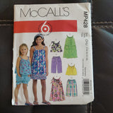 McCall's Sewing Pattern MP428 Size 7 - 14 Children's Outfits Item Number 55572