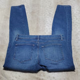 Ann Taylor LOFT Distressed Mid Rise Modern Skinny Blue Jeans Size 2