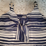 Cabi Blue and White Horizontal Stripe Dress Size XS