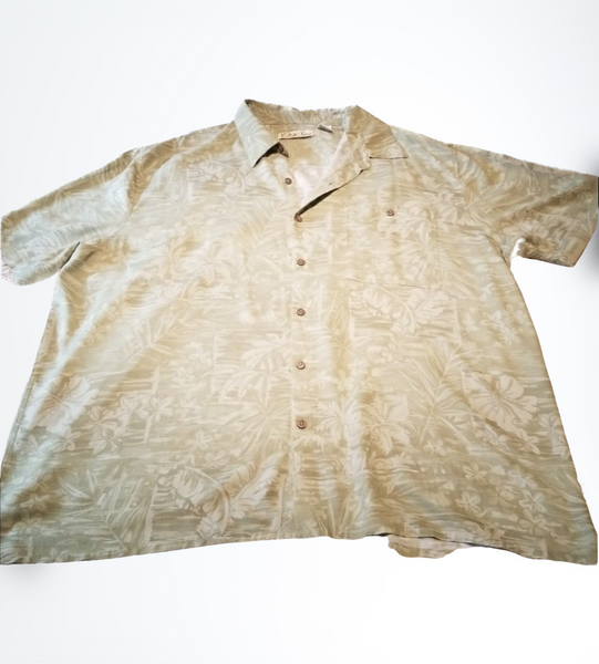 Batick Bay Light Weight Button Up Hawaiian Shirt Size 2XL