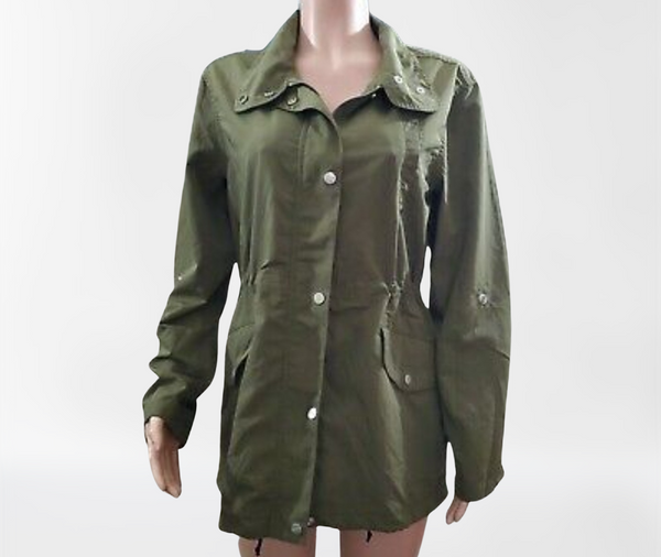 Sanctuary Green Anorak Button Utility Jacket Size S