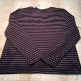 NWT Nautica Navy and White Striped Heavier Weight Top