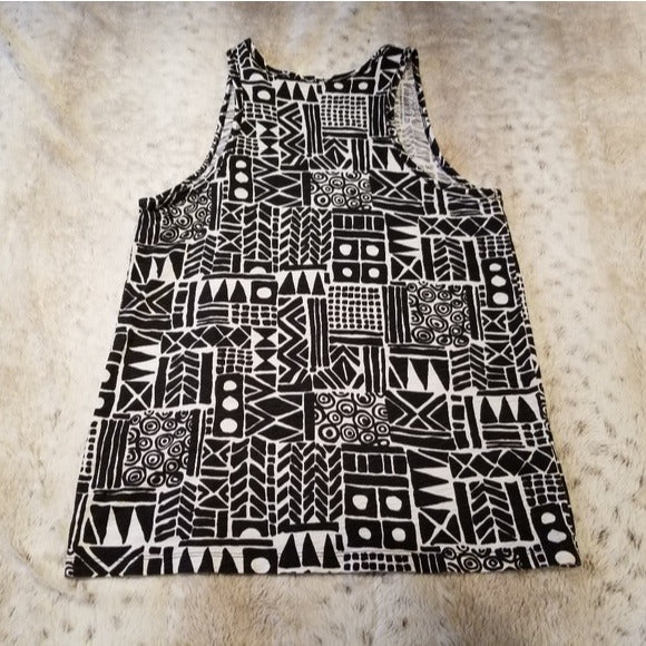 J.Crew Black and White Design Tank Top Size S