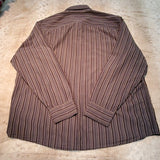 Calvin Klein Blue and Black Striped Button Down Size XL