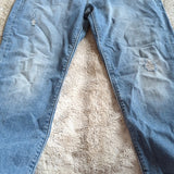 Lucky Brand Mid Rise Distressed Brooke Boyfriend Crop Blue Jeans Size 6