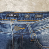 Miss Me Mid Rise Distressed Ankle Skinny Blue Jean Size 25