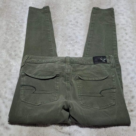 American Eagle Olive Green 360 Super Stretch Jegging Jeans Size 2