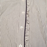 Talbots Petites Navy and White Striped Button Down Size LP