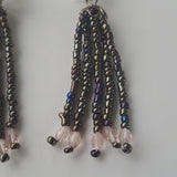 Vintage Boutique Gold Tone and Irredescent Dangle Beads