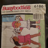 Butterick Sewing Pattern Busybodies Easy Funwear 6186 Toddler Dress Shorts 4 5 6