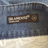 Blank NYC The Balloon Bo Legged Acid Washed High Rise Mom Blue Jeans Size 26