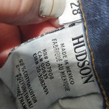 Hudson Mid Rise Skinny Blue Jean Size 28