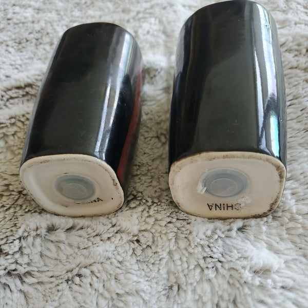 Sango Avanti Black Salt and Pepper Shaker Set Matches Full Dinner Set