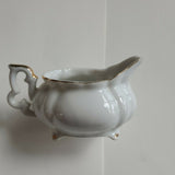 Vintage Lefton Porcelain Creamer, Hand Painted Gold Wheat Pattern, 20120 Japan
