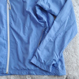 Adidas Baby Blue and White Light Weight Full Zipper Windbreaker Jacket Size L