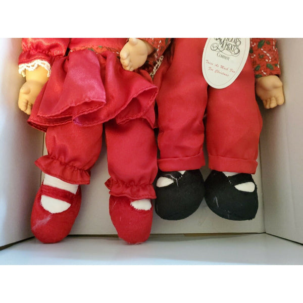 Precious Moments Christmas Dolls #1163 Twice As Much Fun