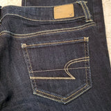 American Eagle Dark Wash Stretch Straight Leg Jean Size 4