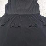 Ronni Nicole Stretchy Peplum Waisted Knee Length Black Sleeveless Dress Size 10