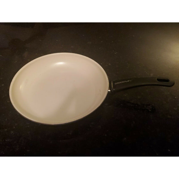 GREEN+LIFE SOFT GRIP 11" White CERAMIC SKILLET Pan