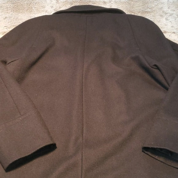 Forecaster of Boston Black Wool Blend Pea Coat Size 10