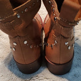 Dolce Vita Brown Leather Studded Boots Size 5.5