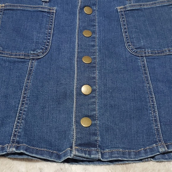 Altered State Button Up Blue Jean Skirt Size S