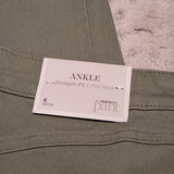 NWT Christopher & Banks Green Straight Fit Ankle Pants