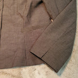 Tahari Gray Vertical Stripe Blazer w Fancy Collar Size 10