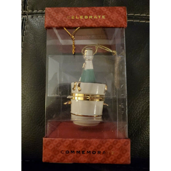 Lenox Commemorate 2000 Champagne Bucket Time Capsule Ornament Celebrate