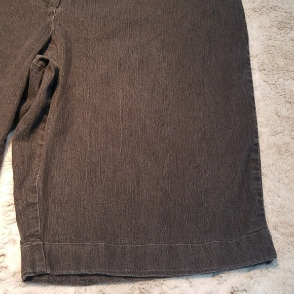 CATO Woman Longer Gray Black Shorts Size 26W