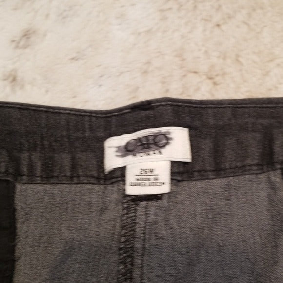 CATO Woman Longer Gray Black Shorts Size 26W