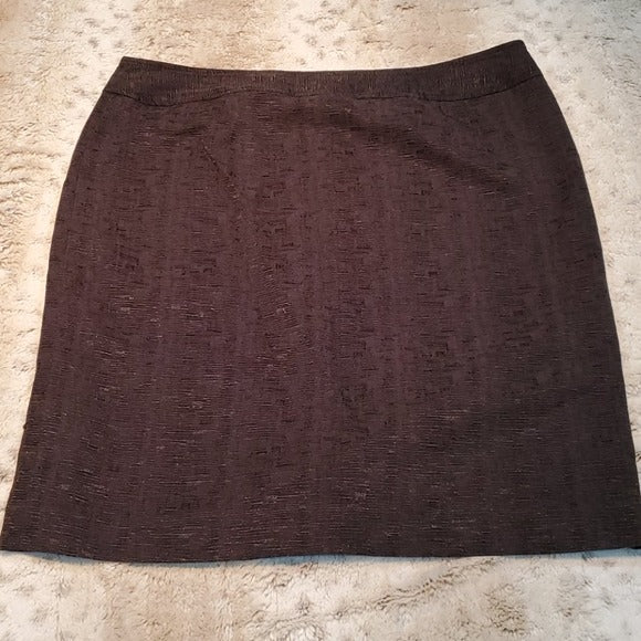 Anne Klein Black Button Embellished Pencil Skirt Size 10