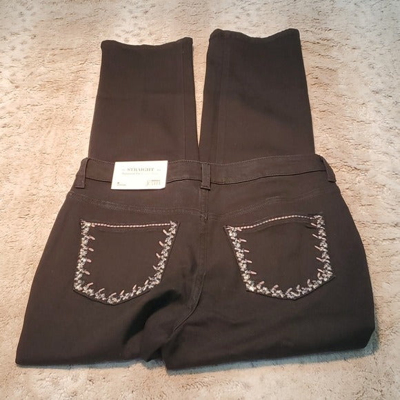 NWT Christopher & Banks Black Straight Relaxed Jean