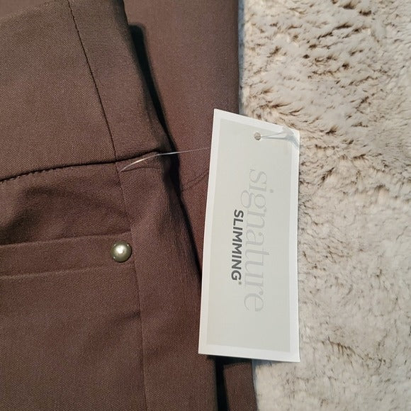 NWT Christopher & Banks Olive Green Stretch Ankle Pant